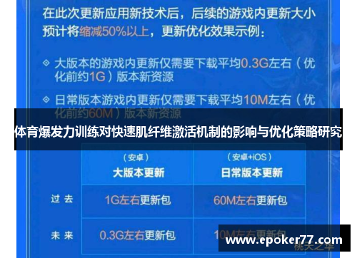 体育爆发力训练对快速肌纤维激活机制的影响与优化策略研究